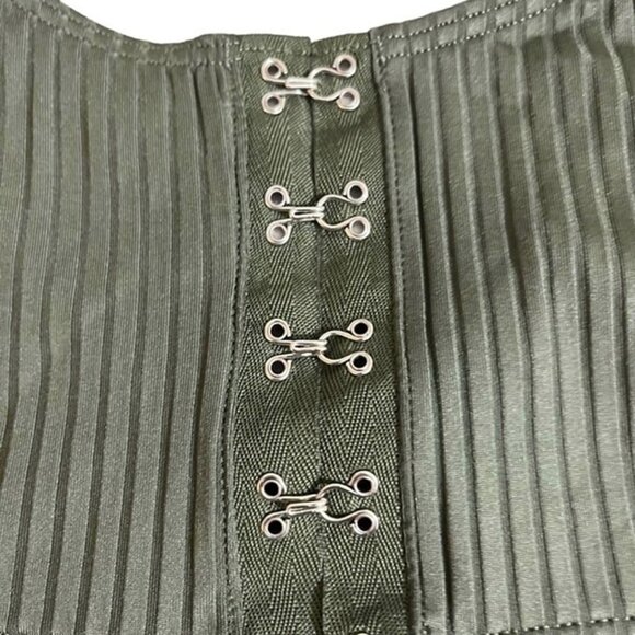 Victoria's Secret swim top M khaki green bikini swim top front open - Picture 4 of 8